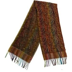 GREAT CONDITION VINTAGE Style Merona Scarf Women's Multi-Color Stripe Scarf-  He